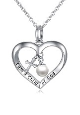 gorgeous silver white pearl birthstone baby necklace
